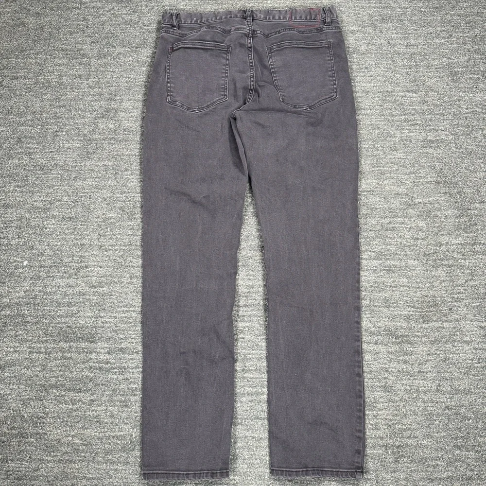 Marine Layer Pants Mens 34x32 5 Pocket Slim Straight Twill Casual Dark Gray